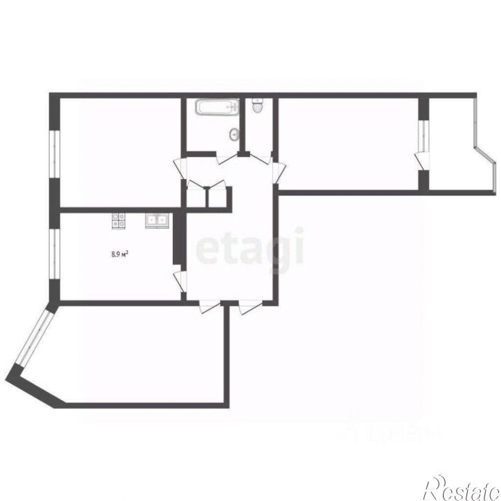 3-комн квартира