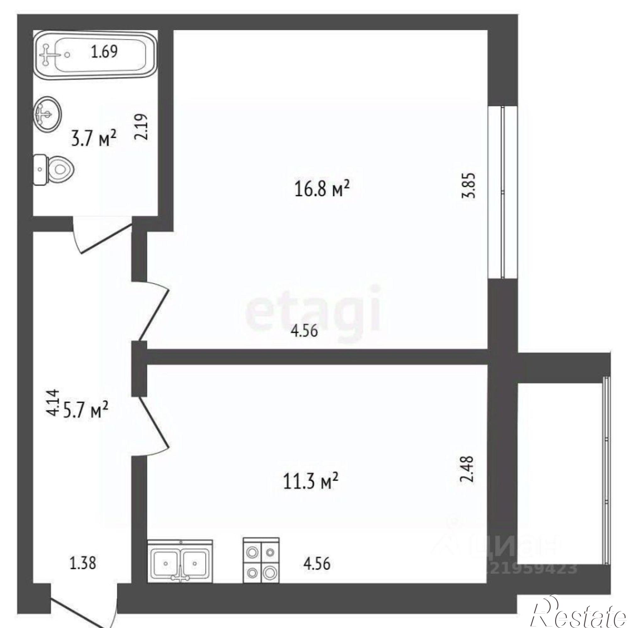 Купить квартиру за 4 400 000 рублей на улица 70 лет Октября, 30